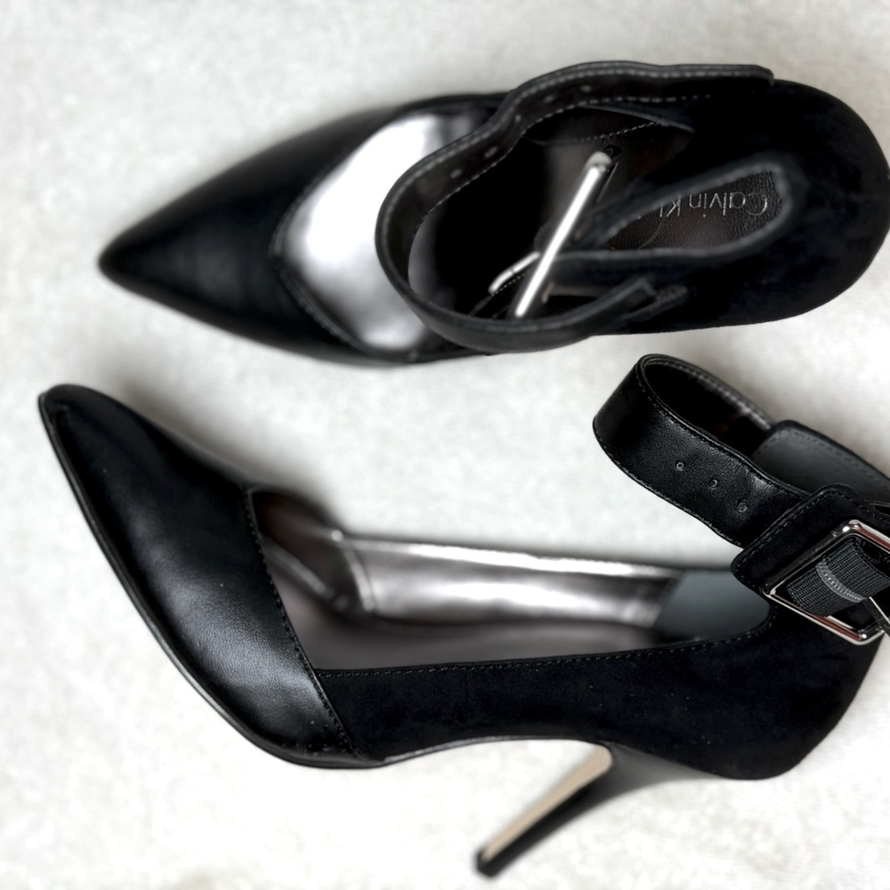 Calvin Klein, Pump, Black Suede, 6M
